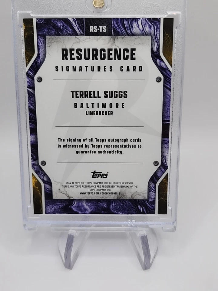 2024 Topps Resurgence Signatures Terrell Suggs Silver Shimmer RS-TS 🔥 SSP Foto 4 de 4
