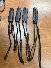 4 PAIRS Nintendo Switch OEM Black Joy-Con Rail Attachment and Wrist Straps