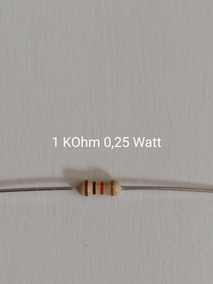 Widerstände 1 KOhm 0,25 Watt 20 Stück Neu