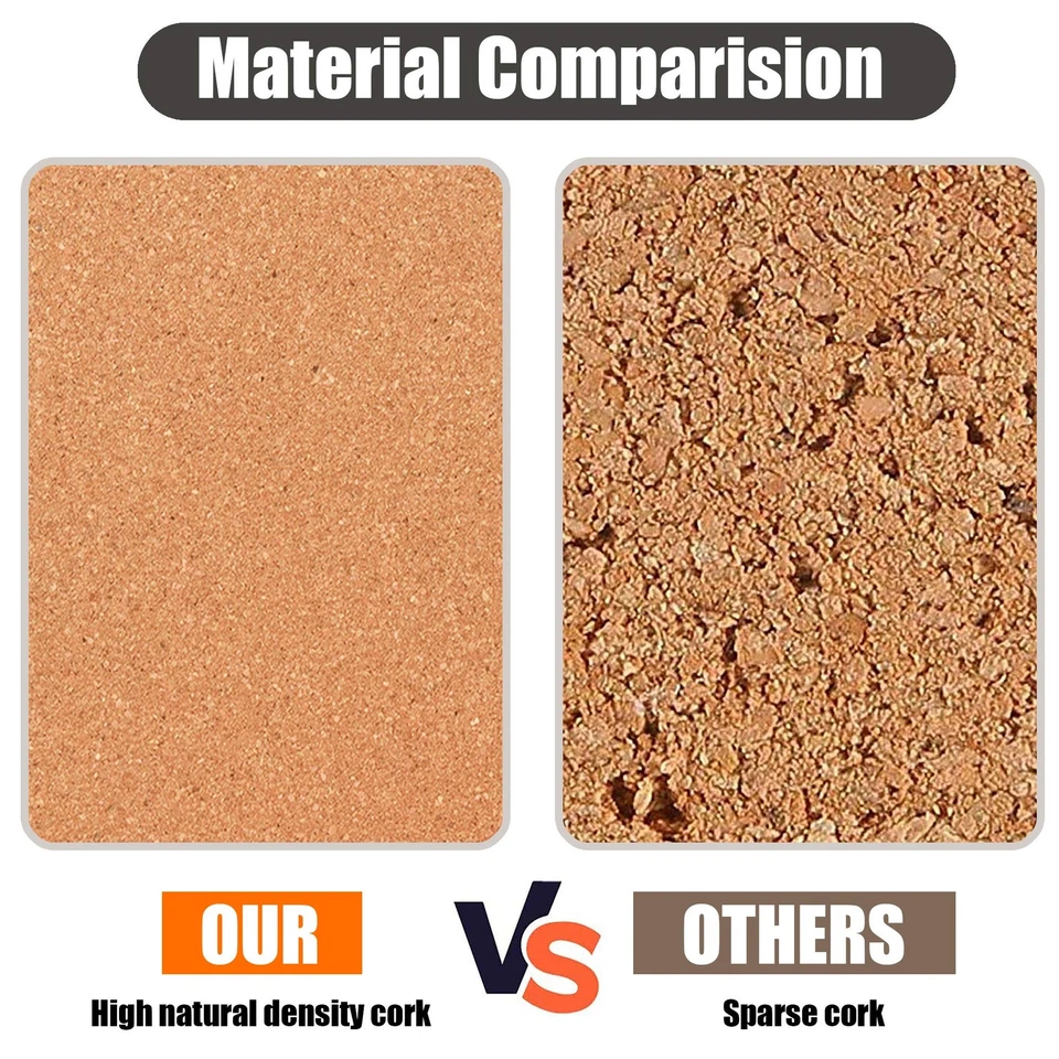 Cork Board 12x12 - 1/2 Thick Square Bulletin Boards 6 Pack Cork Tiles with 50... - Image 2 of 4