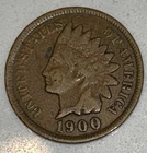 1900 - P - Indian Head Cent Penny Fine (F) - XF Details - Business Strike