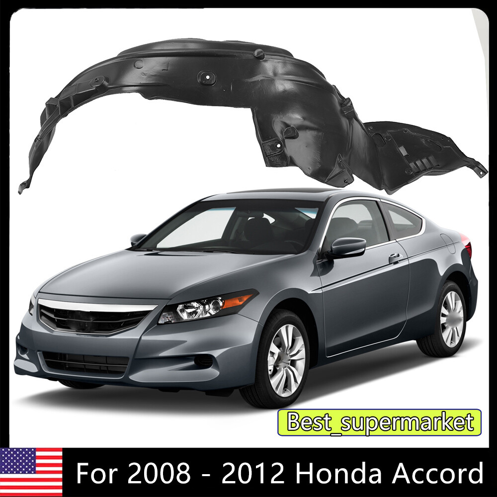 Front Driver Side Inner Fender Liner Splash Shield for 08-12 Honda Accord Coupe