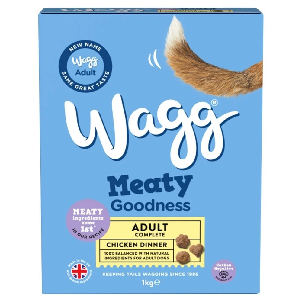 Wagg Dog Food Meaty Goodness Adult Complete Chicken & Beef Dinner Pack of 5 X1kg