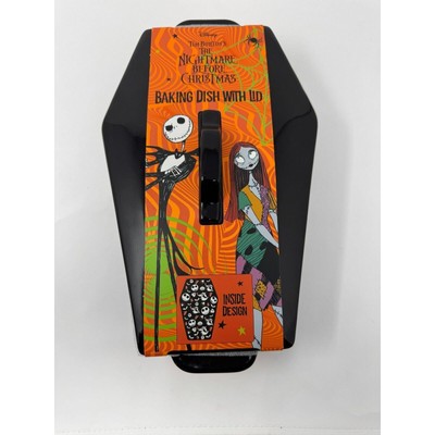Disney The Nightmare Before Christmas Baking Coffin Dish with Lid Halloween NEW