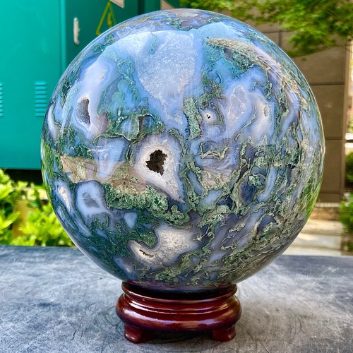 20.78LB Natural Water Grass Agate Crystal Ball Quartz Energy Ball - 第 15/23 張圖片