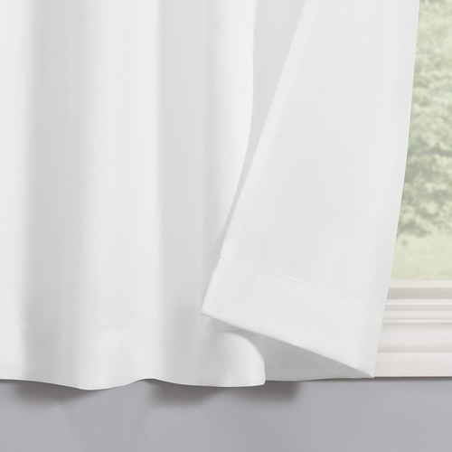 Martine Microfiber Semi-Sheer Rod Pocket Kitchen Curtain Valance and Tiers Set, - Picture 3 of 13