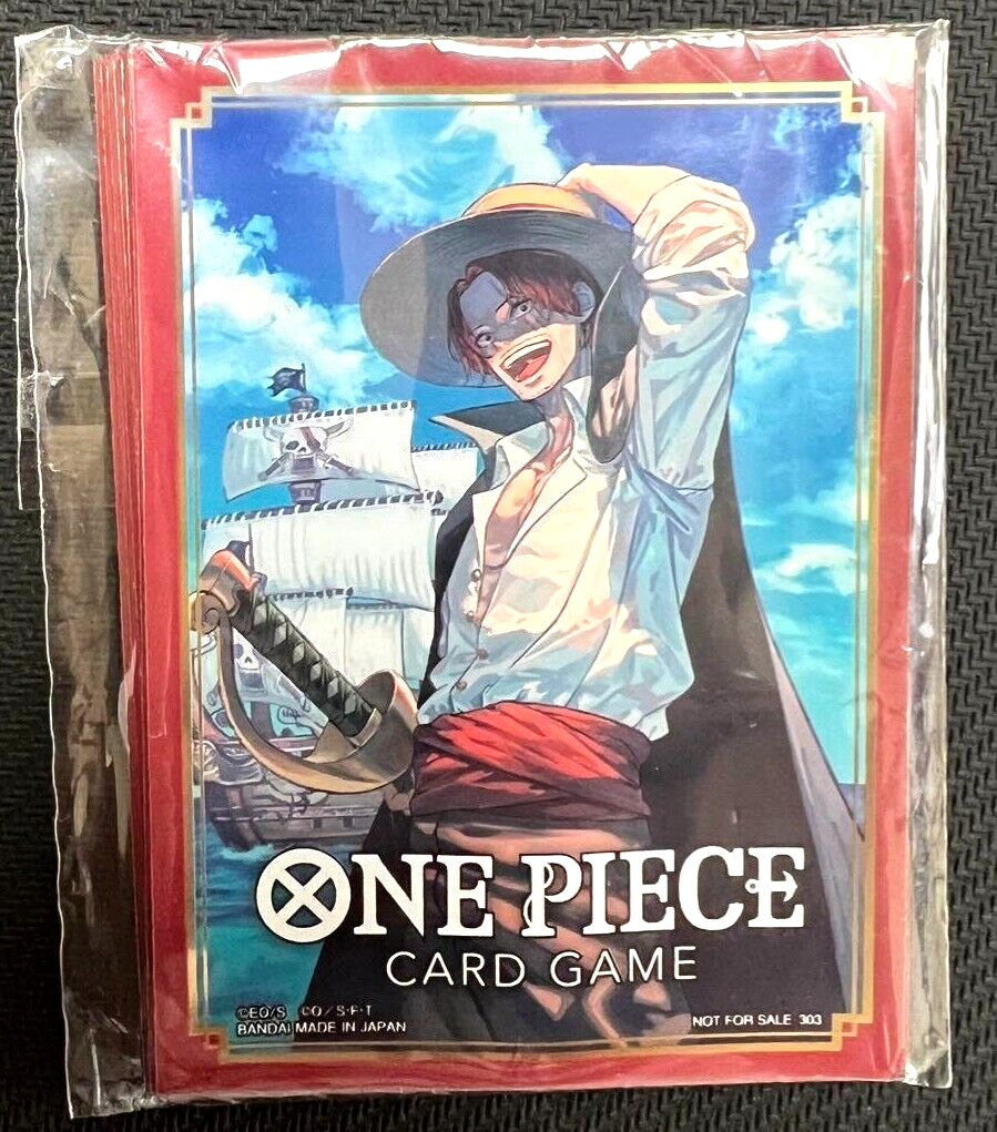 One Piece Official Protector Shanks 10 Sleeves Japan NEW One Piece Official Protector Shanks 10 Sleeves Japan NEW