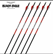 Black Eagle Carnivore Carbon Arrows 300 (.001") w/ Blazer Vanes 1/2 Dozen