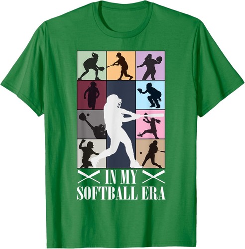 In My Softball Era Funny Softball Girl Player Lover T-Shirt - Picture 11 of 12