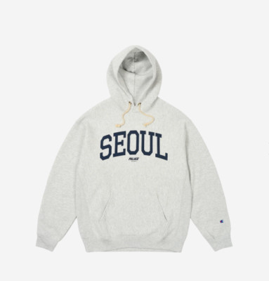 Palace x Champion Shop Hood Seoul Grey Marl - 25SS, (100