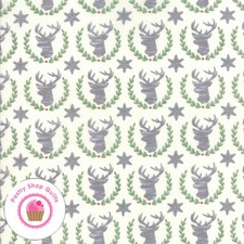 Moda HEARTHSIDE HOLIDAY 19832 11 White Deer DEB STRAIN Quilt Fabric Christmas