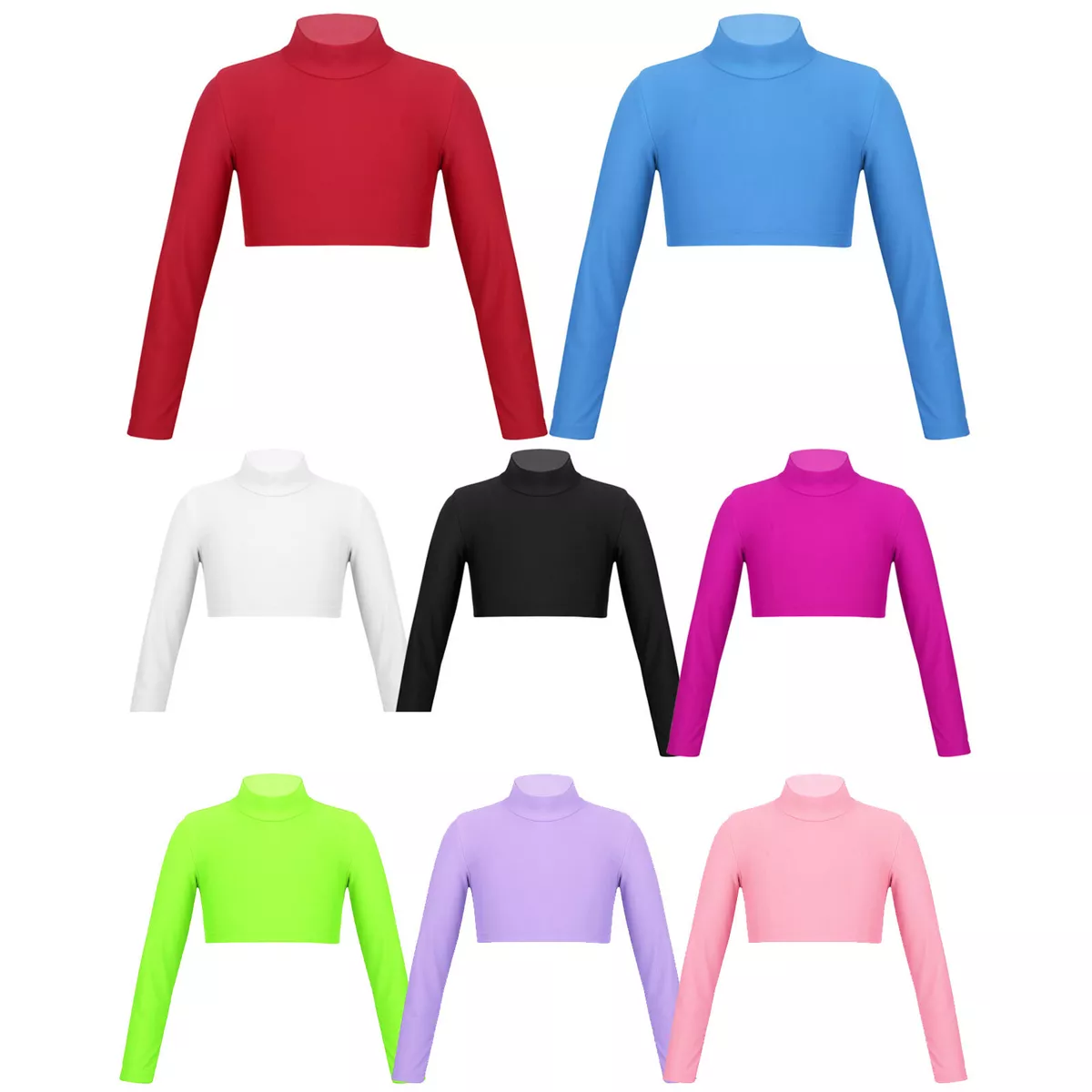 Crop top hotsell maniche lunghe