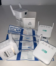 Lot of 4:  WiFi Range Extender Network Router Wireless Signal Repeater w instru
