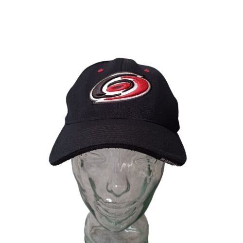 Carolina Hurricanes Hat Medium Black Core Primary Logo Fitted Cap NHL Zepher Z