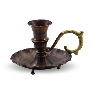 Handmade Copper Candle Holder , Copper Candle Stand   Artisan Craftsmanship