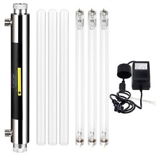 Geekpure Whole House UV 25W Water Filter System-3 UV Filter  3 Quartz Sleeve