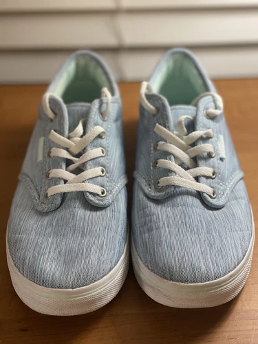 VANS shoes Baby Blue Canvas casual shoes 7.5 Super Shape