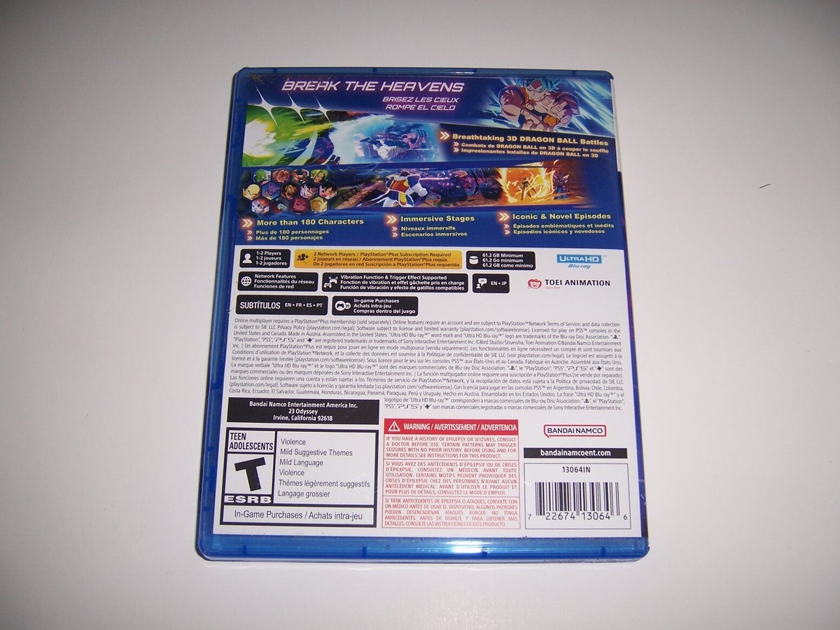 Replacement Box Case Only DragonBall Sparking Zero PlayStation 5