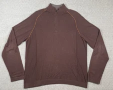 Tommy Bahama Sweater Mens XL Island Soft 1/4 Zip Pullover Cotton Silk Cashmere