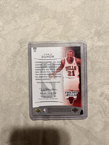 2005 Sp Authentic Rookie Chris Duhon Auto! 316/1499! RC Rare Bulls Duke - Picture 2 of 2
