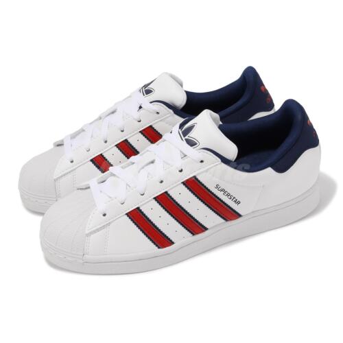 adidas Originals Superstar J White Scarlet Indigo Kids Youth Casual Shoes IG0249 - Photo 1 sur 9