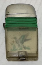 Vintage Scripto VU Lighter - FLYING DUCK with Green Band