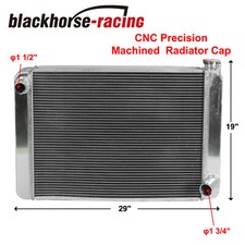 Aluminum Racing Radiator 29x19 Universal For Chevrolet Chevy Gm Sbc Heavy Duty