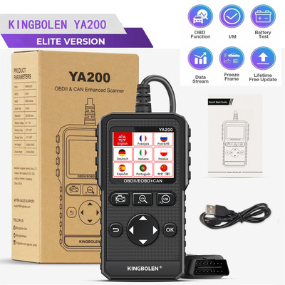 KINGBOLEN YA200 OBD2 Diagnosegerät EOBD Scanner Fehler Auslesegerät O2 Sensor