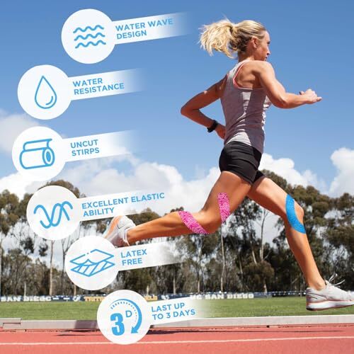 Kinesiology Tape, 2inch x Long Roll 16ft Free Cut Tape, Elastic