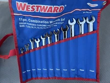 Westward 11 pc. Combination Wrench Set No. 3XU47 Metric 7mm-17mm Chrome