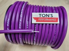 Ton's 8mm Purple silicone SOLID WIRE CORE SPARK PLUG WIRE 0 ohms 100 feet roll