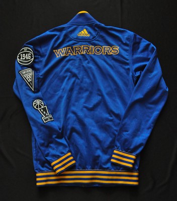Golden State Warriors Adidas Jacket Warmup NBA On-Court 15-16 Blue