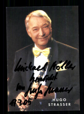 Hugo Strasser Autograph Card Original Signed + M 166