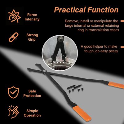 Lang Tools 1489-26 Internal Retaining Ring Pliers – 26” Heavy Duty, Interchangeable Tips, Made In USA, For GM Transmissions