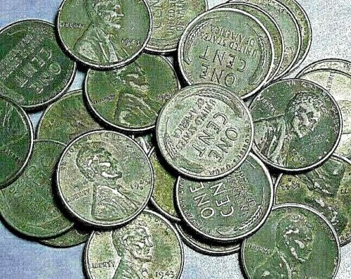1 (ONE) 1943-S STEEL LINCOLN CENTS "F" FINE OR BETTER (SLIGHT RUSK) RANDOM PICK - Picture 2 of 2