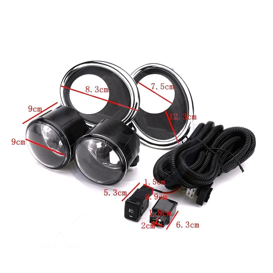 Faros antiniebla bombilla + interruptor + arnés + juego de cubierta para Nissan Rogue Sport 2017-2019 Foto 3 de 4