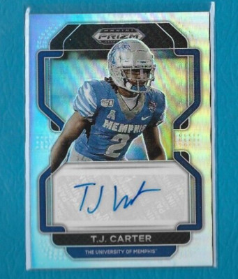 2022 Panini Prizm Draft Picks TJ Carter AUTO Rookie, University Memphis #RA-TJC