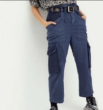 Women's NWT Free People Boyfriend Navy Zion Cargo Pants size S