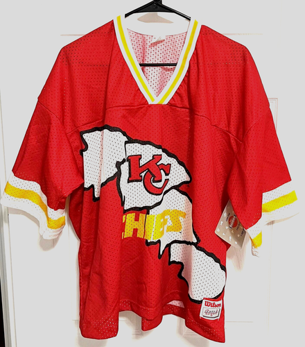KANSAS CITY CHIEFS Men Red Vintage Rare NFL Football Jersey 3XL Wilson NEW TAG