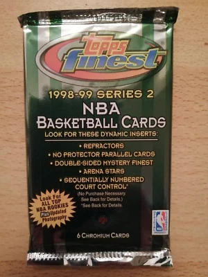 1998-99 NBA Topps Finest Basketball Series 2 Pack OVP NEU Refractor Nowitzki RC - Bild 1 von 4