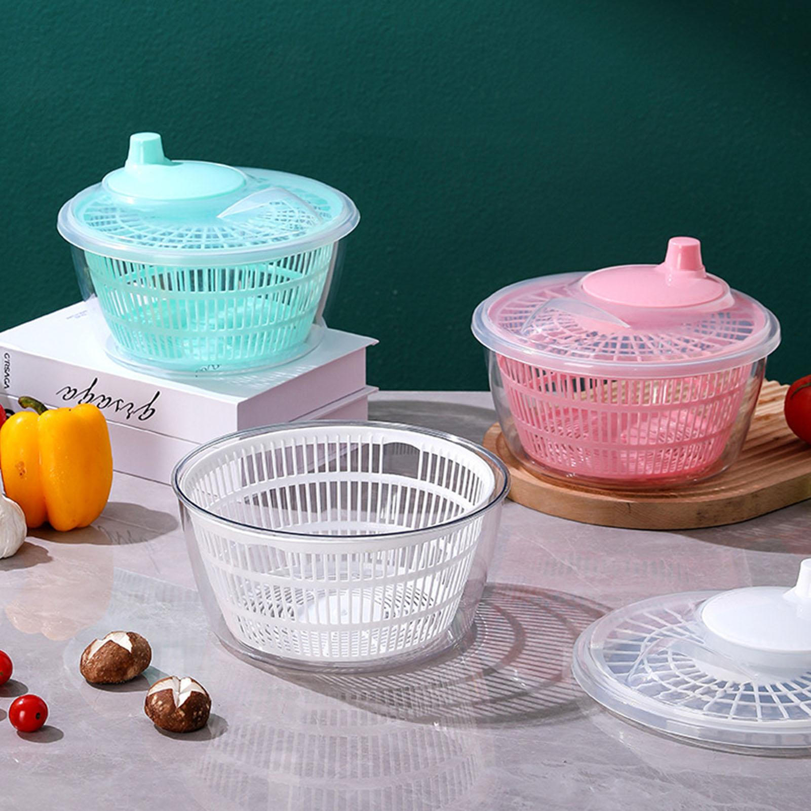 Lettuce Spinner Cleaner Large Salad Spinner Vegetables Dryer Fruit Washer-image