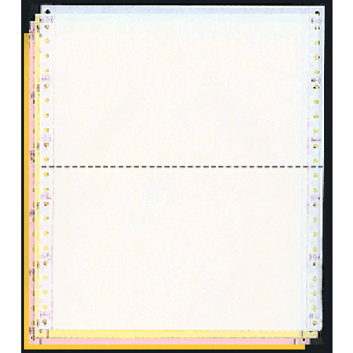 9-1/2 x 5-1/2" Continuous Paper Color 4 Part Side Perfs Brand New - Picture 1 of 2
