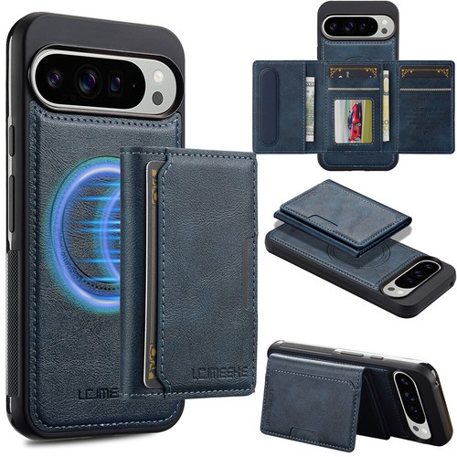 For Google Pixel 9 Pro XL 9 8 7 Pro 8A 7A MagSafe Leather Removable Wallet Cover - Picture 31 of 57
