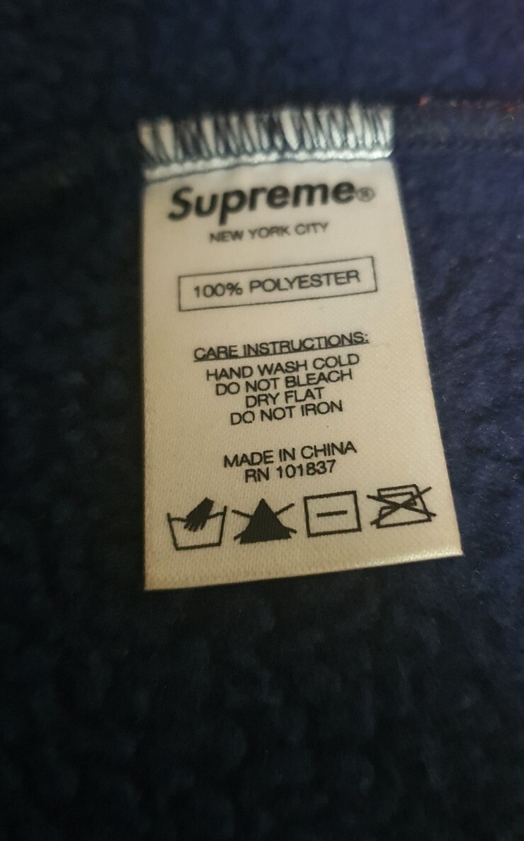 FW15 Supreme fleece neck gaiter navy neck warmer blue Rare FW15 Supreme fleece neck gaiter navy neck warmer blue Rare