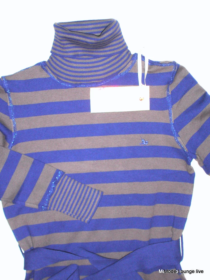 s. OLIVER Rollkragen-PULLOVER gestreift M 38, jumper lila Glitzer NEU - Bild 3 von 4