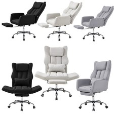 Ergonomic Computer Gaming Chair with Footrest, Adjustable Arms Cross Legged Seat