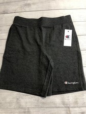 Champion Shorts Mens Large Gray Fleece Lounge Athletic Sweat Shorts Logo