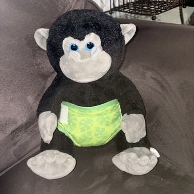 Melissa & Doug Baby Gorilla Monkey Chimp Black Plush 10  Removable Green Diaper