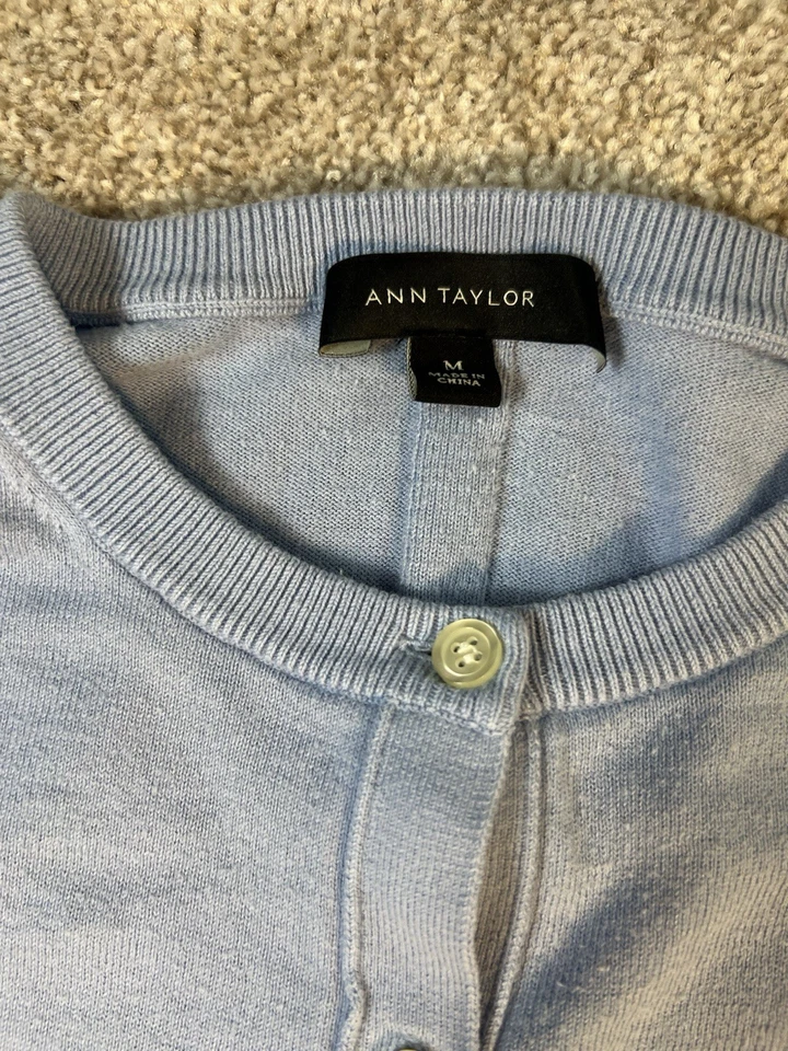 Лот из 4 кардиганов с длинным рукавом Ann Taylor размер средний коричневый, черный, светлый/темный синий - Изображение 4 из 4