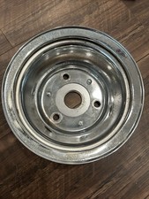 Sbc Chrome 2 Groove Crank Pulley. 7 Inch Wide
